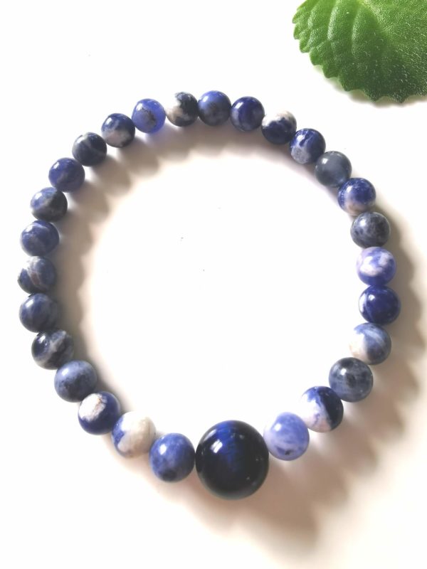 Crystal Bracelet with Sodalite