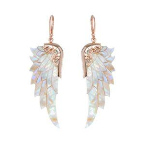 Mother of pearl earrings Angel Wings from Lalimalu at byTrampenau