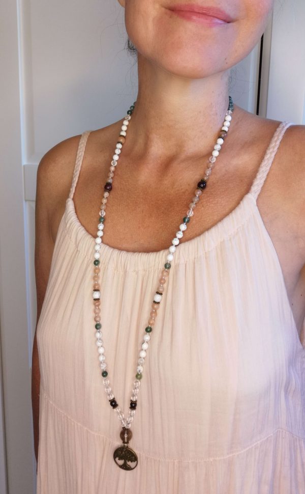 Mala chain with specially selected crystals with meaning