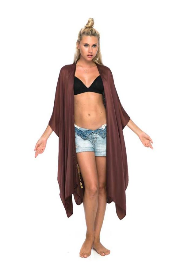 Angel Wing kimono, Burned Chocolate/Caramel Wings - Image 4