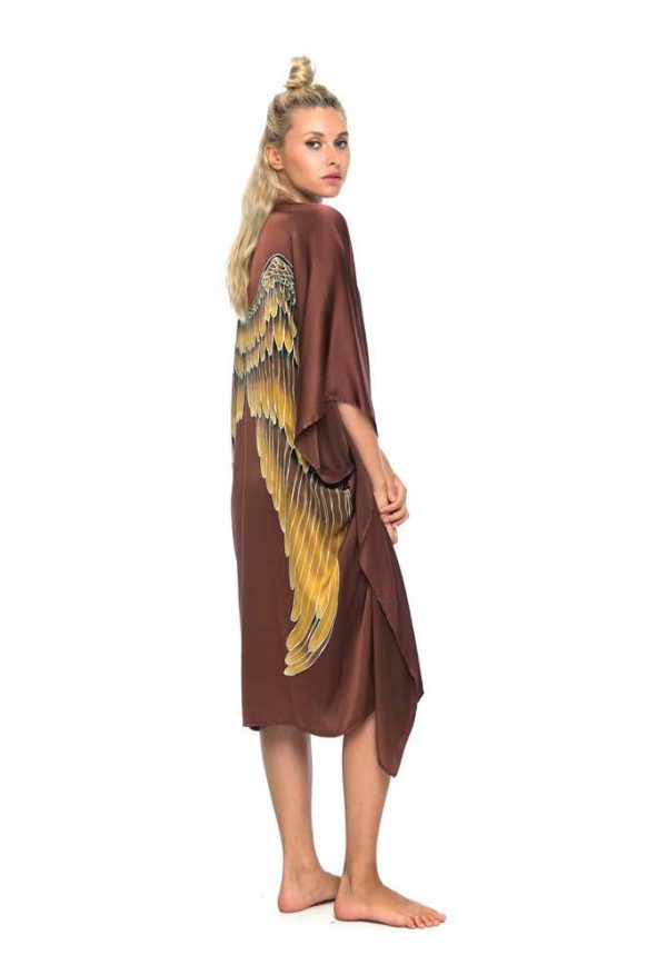 Angel Wing kimono, Burned Chocolate/Caramel Wings - Image 6