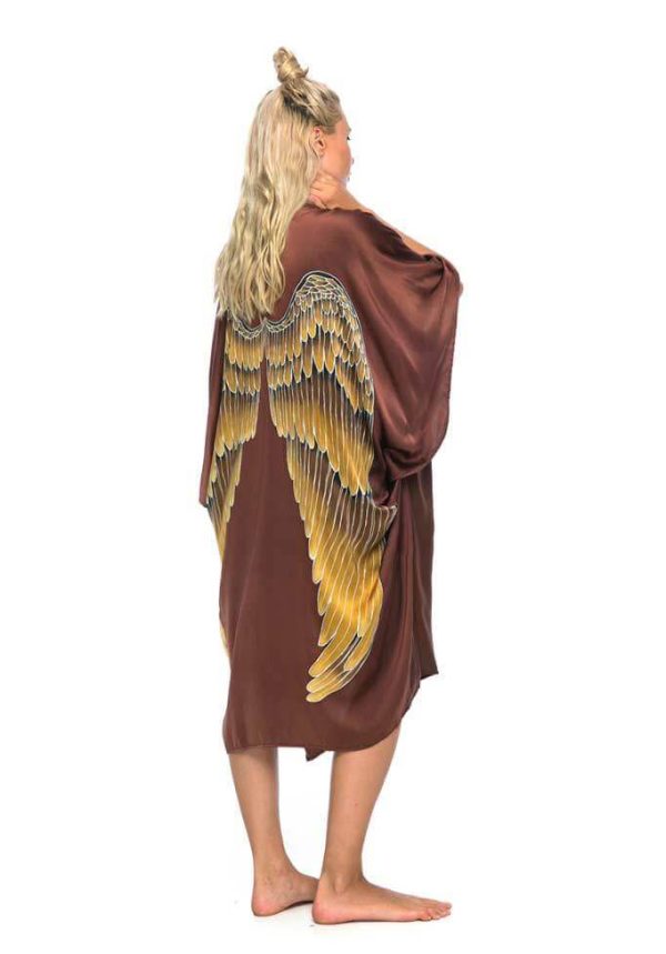 Angel Wing kimono, Burned Chocolate/Caramel Wings - Image 7