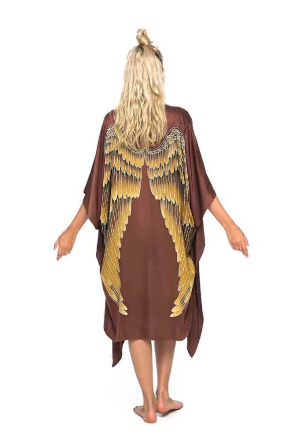 Angel Wing kimono, Burned Chocolate/Caramel Wings - Image 5