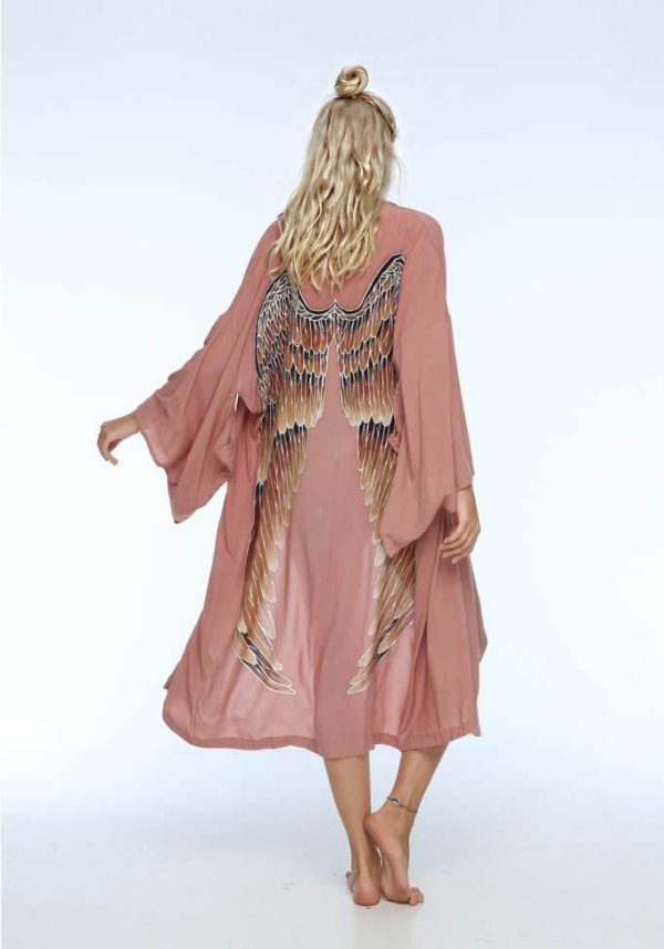 Angel Wing Everyday Kimono (Viscose), Musk - Image 3