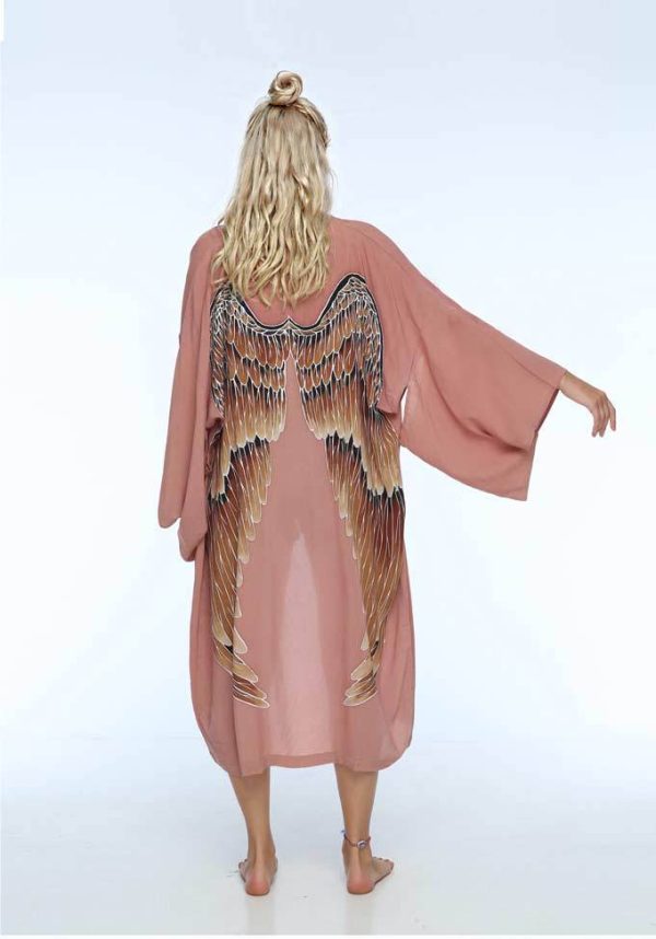Angel Wing Everyday Kimono (Viscose), Musk - Image 4