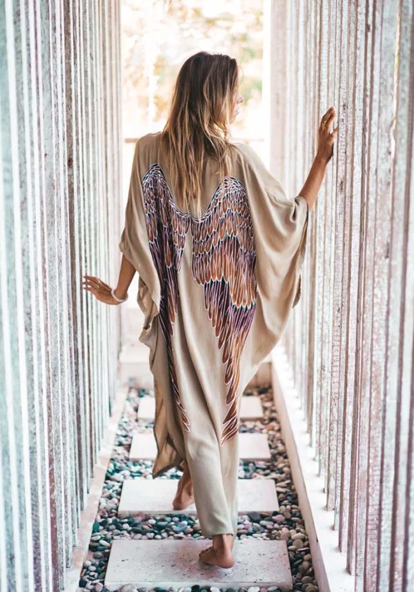 Archangel Gabriel Goddess Kaftan Everyday, Eucalyptus - Image 3