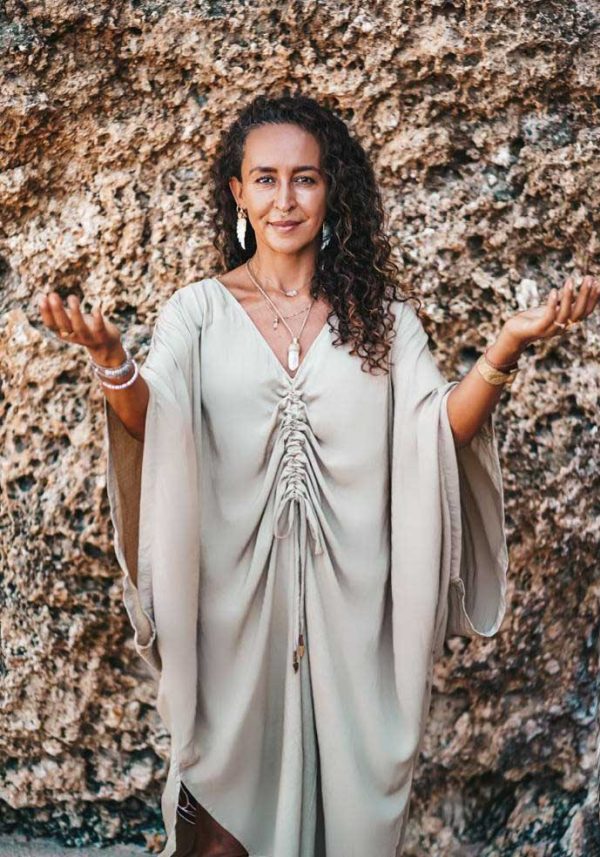 Archangel Gabriel Goddess Kaftan Everyday, Eucalyptus - Image 4