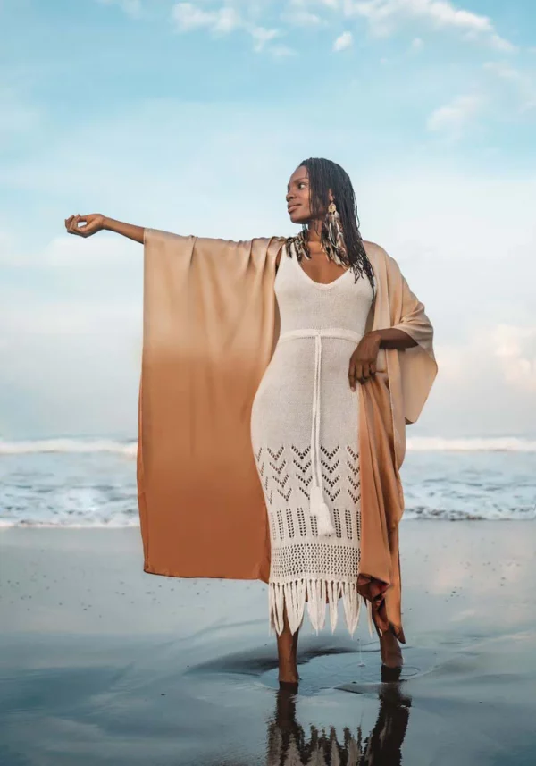 Archangel Gabriel Luxe Kimono, Ombre, Miniature Wings - Image 4