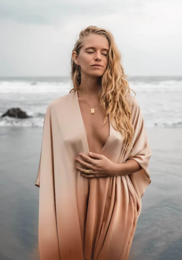 Archangel Gabriel Luxe Kimono, Ombre, White Wings - Image 5