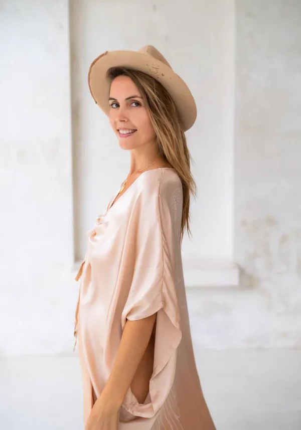 LUXE GODDESS KAFTAN, OMBRE, White Wings - Image 3