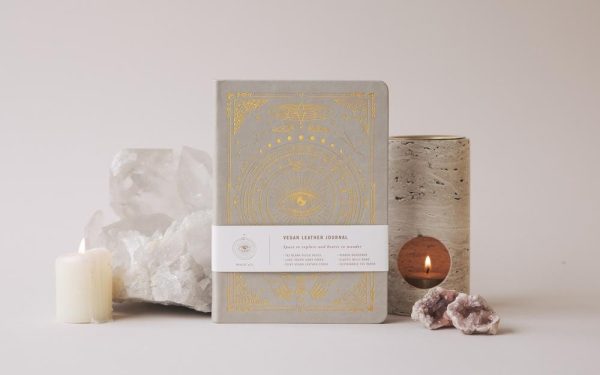 Vegan leather journal STONE